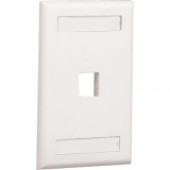 Panduit NK1FBL Faceplate - 1 x Total Number of Socket(s) - 1-gang - Black - Acrylonitrile Butadiene Styrene (ABS) - TAA Compliance NK1FBL