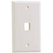 PANDUIT 1 Socket Netkey Faceplate - 1 x Socket(s) - 1-gang - White - TAA Compliance NK1FNWH