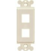 Panduit NK2RMFIW Faceplate Insert - 2 x Total Number of Socket(s) - Off White - Acrylonitrile Butadiene Styrene (ABS) - TAA Compliance NK2RMFIW