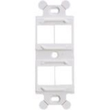 Panduit NetKey NK4106MFIW Faceplate Insert - 4 x Total Number of Socket(s) - Off White - Acrylonitrile Butadiene Styrene (ABS) - TAA Compliance NK4106MFIW