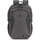 Solo Unbound Carrying Case (Backpack) for 15.6" Notebook - Gray, Photo Black - Mesh Pocket - Checkpoint Friendly - Shoulder Strap, Luggage Strap, Handle - 9" Height x 13.3" Width x 18.3" Depth NOM701-10