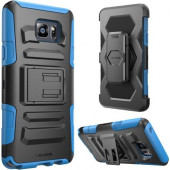 I-Blason Prime Carrying Case (Holster) Smartphone - Blue - Impact Resistant - Polycarbonate, Silicone - Holster, Belt Clip NOTE5-PRIME-BL