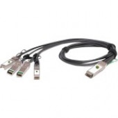CHELSIO 40Gb - 4x10Gb Octopus Twinax Passive Cable, Twinax Connector - 9.84 ft Twinaxial Network Cable for Network Device, Hub, Switch, Router, Server - First End: 1 x QSFP+ Male Network - Second End: 4 x QSFP+ Male Network - 40 Gbit/s - 28 AWG OCTTAPCABL