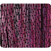 CENTON OTM Prints Black Mouse Pad, Dashes Carmine - Dashes Carmine - Black - Rubber Base - Slip Resistant OP-MPV1BM-ART01-24