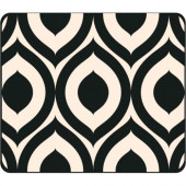 CENTON OTM Classic Prints Black Mouse Pad, Elm Frost Peach - Elm Frost Peach - Black - Rubber Base - Slip Resistant OP-MPV1BM-CLS-02