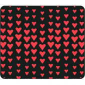 CENTON OTM Classic Prints Black Mouse Pad, Falling Red Hearts - Falling Red Hearts - Black - Rubber Base - Slip Resistant OP-MPV1BM-CLS-07