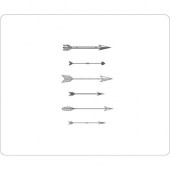 CENTON OTM Hipster Prints White Mouse Pad, Shooting Grey Arrows - Shooting Grey Arrows - White - Rubber Base - Slip Resistant OP-MPV1WM-HIP-19