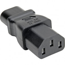 Tripp Lite IEC C8 to IEC C13 Power Cord Adapter - 10A, 125V, Black - 1 x IEC 60320 C8 Male, 1 x IEC 60320 C13 Female - 125 V AC / 10 A P003