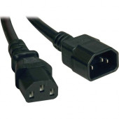 Tripp Lite 6ft Computer Power Cord Extension Cable C14 to C13 10A 18AWG 6'' - 10A, 18AWG (IEC-320-C14 to IEC-320-C13) 6-ft." - TAA Compliance P004-006