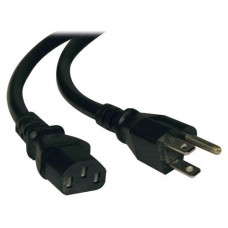 Tripp Lite 12ft Computer Power Cord Cable 5-15P to C13 Heavy Duty 15A 14AWG 12'' - For Server - 125 V AC Voltage Rating - 15 A Current Rating - Black - RoHS Compliance P007-012