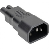 Tripp Lite IEC C14 to IEC C5 Power Cord Adapter - 10A, 250V, Black - 1 x IEC 60320 C14 Male, 1 x IEC 60320 C5 Female - 250 V AC / 10 A P014