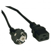 Tripp Lite 8ft 2-Prong Computer Power Cord European Cable C19 to SCHUKO CEE 7/7 Plug 16A 8'' - Cord, 10A (IEC-320-C19 to SCHUKO CEE 7/7) 8-ft." - TAA Compliance P050-008