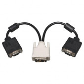 Tripp Lite 1ft DVI to VGA Splitter Adapter Converter DVI-A Analog M to 2x HD15F 1'' - (DVI-I-M to 2x HD15-F) 1-ft - RoHS, TAA Compliance P120-001-2