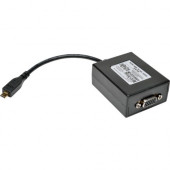 Tripp Lite Micro HDMI to VGA Adapter Converter with Audio Smartphone / Tablet / Ultrabook - HDMI/VGA - 6" - 1 x HDMI (Micro Type D) Male Digital Audio/Video - 1 x HD-15 Female VGA - Black - RoHS Compliance P131-06N-MICROA