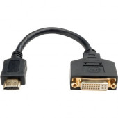 Tripp Lite 8in HDMI to DVI Cable Adapter Converter HDMI Male to DVI-D Female 8" - (HDMI-M to DVI-D F) 8-in. - RoHS, TAA Compliance P132-08N