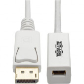 Tripp Lite 3ft DisplayPort to Mini DisplayPort Adapter Cable 4k x 2k @ 60Hz M/F 3'' - DisplayPort/Mini DisplayPort for Monitor, Audio/Video Device, Graphics Card - 3 ft - 1 x DisplayPort Male Digital Audio/Video - 1 x Mini DisplayPort Fema