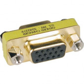 Tripp Lite Compact / Slimline VGA Video Coupler Gender Changer (F/F) - 1 x HD-15 Female - 1 x HD-15 Female - TAA Compliance P160