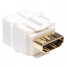 Tripp Lite HDMI Keystone Jack , Snap-in Insert Module (F/F) - 1 x HDMI Female Digital Audio/Video - 1 x HDMI Female Digital Audio/Video - Gold Connector - White - RoHS Compliance P164-000-KJ