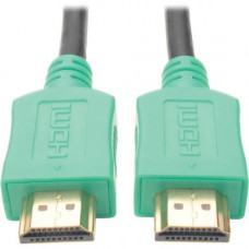 Tripp Lite 6ft Hi-Speed HDMI Cable Digital A/V UHD HDMI 4Kx2K M/M Green 6'' - HDMI for Monitor, TV, Projector, iPad, A/V Receiver, Audio/Video Device, Blu-ray Player, Camera - 1.28 GB/s - 6 ft - 1 x HDMI Male Digital Audio/Video - 1 x HDMI