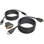 Tripp Lite 6ft HDMI DVI USB KVM Cable Kit USB A/B Keyboard Video Mouse 6'' P782-006-DH