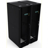HPE 42U 600mmx1075mm G2 Enterprise Shock Rack - For Server, KVM Switch - 42U Rack Height - Floor Standing - Black, Silver - 3000 lb Dynamic/Rolling Weight Capacity - 3000 lb Static/Stationary Weight Capacity - TAA Compliance P9K38A