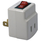 Qvs Single-Port Power Adaptor with On/Off Switch - NEMA 5-15P - 125 V AC / 15 A PA-1P