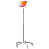CTA Digital Mobile Floor Stand w/ Heavy Duty Base & Universal Security Enclosure (White) - Up to 11" Screen Support - 58.6" Height x 25" Width x 25" Depth - Floor - White PAD-PARAHFS
