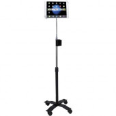 CTA Digital Compact Security Gooseneck Floor Stand for 7-13 Inch Tablets - Up to 13" Screen Support - 7" Height x 17.5" Width - Floor Stand - Black, Silver PAD-SCGS