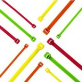 Panduit Cable Tie - Fluorescent Green - 100 Pack - 50 lb Loop Tensile - Nylon 6.6 - TAA Compliance PLT2S-C55