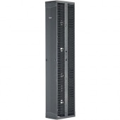 Panduit PR2VD10 Dual Sided Manager - Black - 1 Pack - 45U Rack Height - Acrylonitrile Butadiene Styrene (ABS), Steel - TAA Compliance PR2VD10