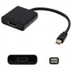AddOn 8in Microsoft Q7X-00018 Compatible Mini-DisplayPort Male to HDMI Female Black Adapter Cable - 100% compatible and guaranteed to work - TAA Compliance Q7X-00018-AO