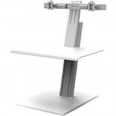 Humanscale Quickstand Eco, Dual, Monitor, White - 70 lb Load Capacity - 28.1" Height x 28" Width x 29.2" Depth - Freestanding - White QSEWD