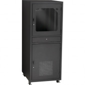 Black Box ServShield Industrial Cabinet - For Server, Patch Panel, LAN Switch - 17U Rack Height x 19" Rack Width x 36" Rack Depth - Floor Standing - Black Powder Coat - Steel, Steel, Steel - 600 lb Maximum Weight Capacity - TAA Compliant - TAA C