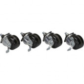 Black Box 4-Post Rack Caster Set - 750 lb - Rubber - 4 / Set - TAA Compliance RM7006-R2