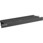 Black Box Horizontal Cable Manager - Matte Black - 1U Rack Height - 19" Panel Width - Carbon Steel - TAA Compliant - TAA Compliance RMT105A