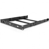 V7 RMUR1U-1N Mounting Rail for Rack - Black - 55.12 lb Load Capacity RMUR1U-1N