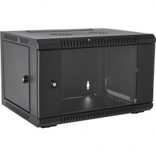 V7 6U Rack Wall Mount Glass Door Enclosure - For LAN Switch, Patch Panel - 6U Rack Height x 15.35" Rack Width - Wall Mountable, Floor Standing - Black - Cold-rolled Steel (CRS), Glass, Steel - 199.96 lb Maximum Weight Capacity RMWC6UG-1N