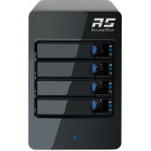 HighPoint RocketStor 6314B Drive Enclosure Tower - 4 x HDD Supported - 4 x SSD Supported - 4 x Total Bay - 4 x 2.5"/3.5" Bay - Serial ATA, Serial Attached SCSI (SAS) - Thunderbolt 3 - Brushed Aluminum - Cooling Fan - 3.5" RS6314B