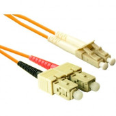 ENET 25M SC/LC Duplex Multimode 50/125 OM2 or Better Orange Fiber Patch Cable 25 meter SC-LC Individually Tested - Lifetime Warranty SCLC-50-25M-ENC