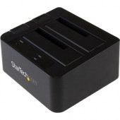 Startech.Com USB 3.1 (10Gbps) Dual-Bay Dock for 2.5"/3.5" SATA SSD/HDDs with UASP - 2 x HDD Supported - 2 x SSD Supported - 2 x Total Bay - 2 x 2.5"/3.5" Bay - UASP Support - Serial ATA/600 - USB 3.1 Type B - Plastic - RoHS Compliance-