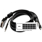 Connectpro SDU-15D USB/DVI KVM Cable - 15 ft DVI/USB KVM Cable for Video Device, KVM Switch - DVI-D (Dual-Link) Male Digital Video, Type A USB - DVI-D (Dual-Link) Male Digital Video, Type B USB - Black SDU-15D
