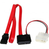 Startech.Com 20in Slimline SATA to SATA with LP4 Power Cable Adapter - 20 - RoHS Compliance SLSATAF20