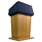 AmpliVox SN3045A - Patriot Plus Adjustable Height Lectern - Skirted Base - 64" Height x 31" Width x 23" Depth - Maple, Clear Lacquer - Hardwood Veneer, Solid Hardwood SN3045A-MP