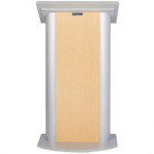 AmpliVox SN3110 - Flat Hardrock Maple Lectern - Rectangle Top - 26.75" Table Top Width x 16.75" Table Top Depth - 49" Height x 26.75" Width x 16.75" Depth - Hard Rock Maple SN3110