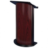 AmpliVox SN3135 - Curved Jewel Mahogany Lectern - Rectangle Top - 26.75" Table Top Width x 17.50" Table Top Depth x 0.75" Table Top Thickness - 48.75" Height - Mahogany SN3135