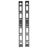 Tripp Lite 48U Rack Enclosure Server Cabinet Vertical Cable Management Bars - Black - 2 Pack - 48U Rack Height - RoHS Compliance SRVRTBAR48