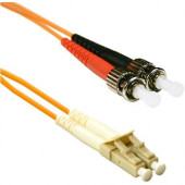 ENET 1M ST/LC Duplex Multimode 50/125 OM2 or Better Orange Fiber Patch Cable 1 meter SC-LC Individually Tested - Lifetime Warranty STLC-50-1M-ENC