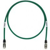 Panduit Cat.6a S/FTP Network Cable - 3.28 ft Category 6a Network Cable - First End: 1 x RJ-45 Male Network - Second End: 1 x RJ-45 Male Network - 10 Gbit/s - Patch Cable - Shielding - Black, Green STP6X1MGR