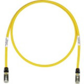 Panduit Category 6a S/FTP Network Cable - 20 ft Category 6a Network Cable - First End: 1 x RJ-45 Male Network - Second End: 1 x RJ-45 Male Network - 10 Gbit/s - Patch Cable - Shielding - 26 AWG - Yellow, Black - 1 STP6X20YL