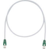 Panduit Cat.5e F/UTP Network Cable - 3.28 ft Category 5e Network Cable - First End: 1 x RJ-45 Male Network - Second End: 1 x RJ-45 Male Network - Patch Cable - Shielding - 26 AWG - Green, International Gray STPCH1MBGR